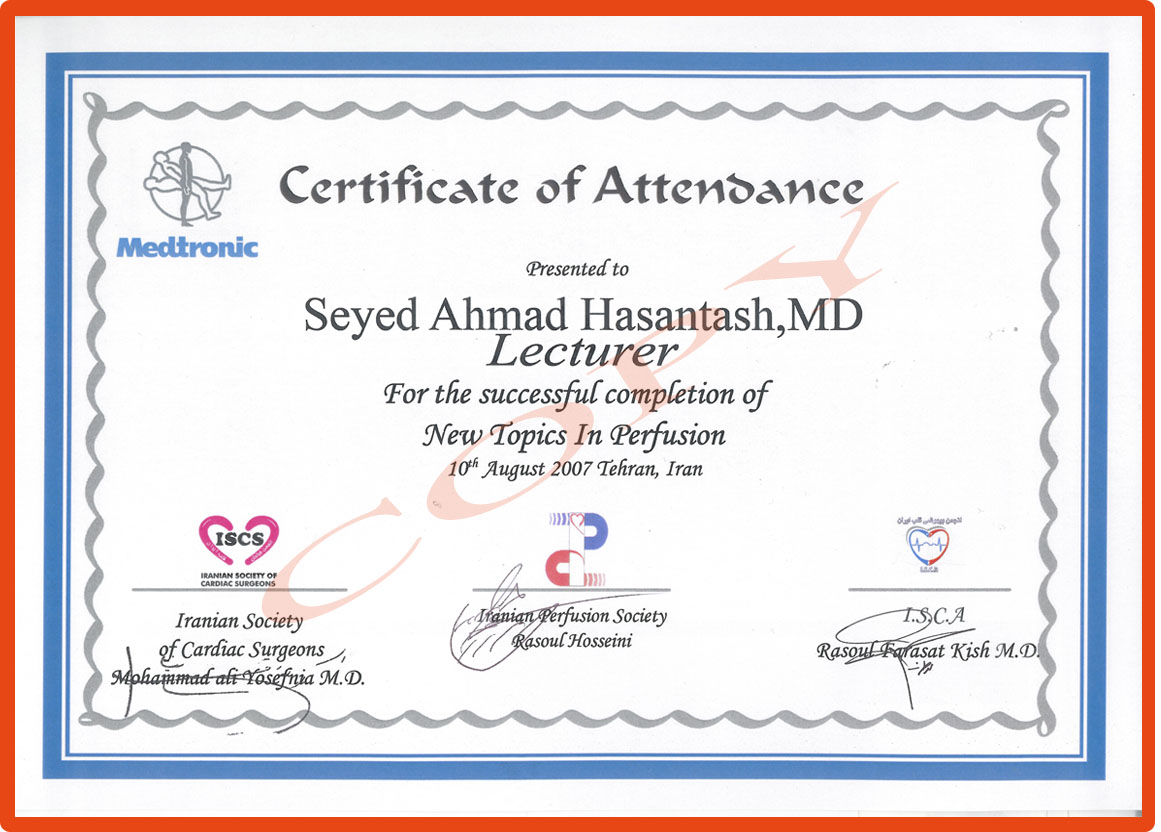 Certificate Of Attendance Conference Template